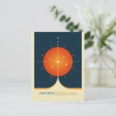 Sci-Fi Ad, Oranje atoomklok, Deep Space Briefkaart (Staand voorkant)