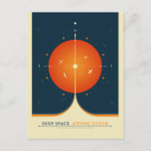 Sci-Fi Ad, Oranje atoomklok, Deep Space Briefkaart (Voorkant)
