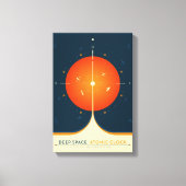 Sci-Fi Ad, Oranje atoomklok, Deep Space Canvas Afdruk (Voorkant)