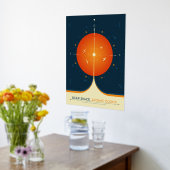 Sci-Fi Ad, Oranje atoomklok, Deep Space Folie Afdrukken (Laag (Keuken))