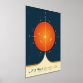 Sci-Fi Ad, Oranje atoomklok, Deep Space Folie Afdrukken (Laagn)