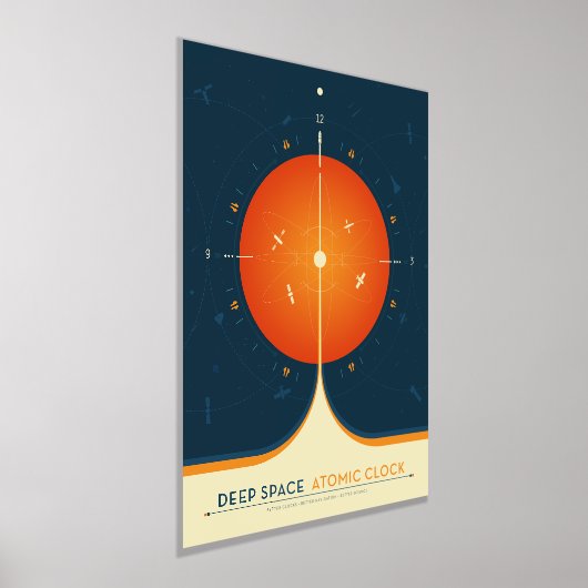 Sci-Fi Ad, Oranje atoomklok, Deep Space Folie Afdrukken (Laagn)