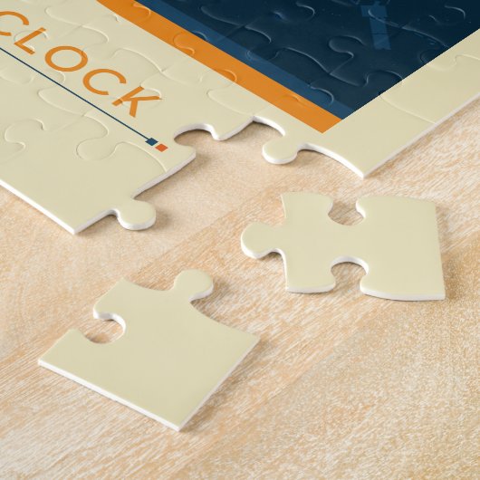 Sci-Fi Ad, Oranje atoomklok, Deep Space Legpuzzel (Zijkant)