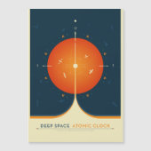 Sci-Fi Ad, Oranje atoomklok, Deep Space Magnetische Uitnodiging (Voorkant)