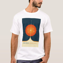 Sci-Fi Ad, Oranje atoomklok, Deep Space T-shirt
