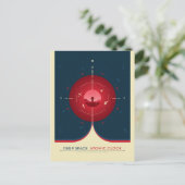 Sci-Fi Ad, Rode atoomklok, Deep Space Briefkaart (Staand voorkant)