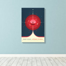 Sci-Fi Ad, Rode atoomklok, Deep Space Canvas Afdruk