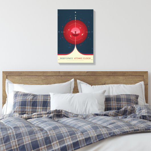 Sci-Fi Ad, Rode atoomklok, Deep Space Canvas Afdruk (Insitu (Slaapkamer))
