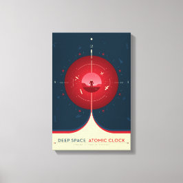 Sci-Fi Ad, Rode atoomklok, Deep Space Canvas Afdruk