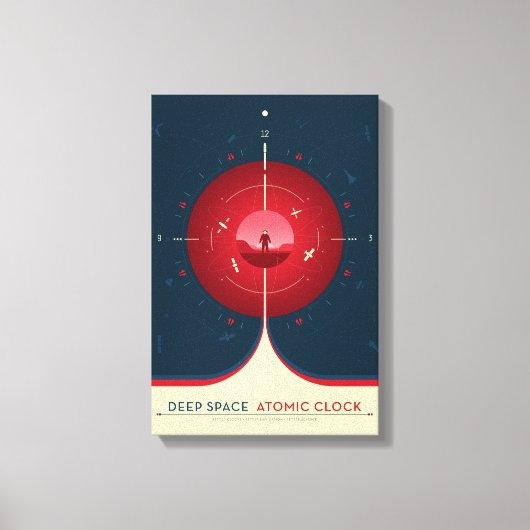 Sci-Fi Ad, Rode atoomklok, Deep Space Canvas Afdruk (Voorkant)