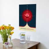 Sci-Fi Ad, Rode atoomklok, Deep Space Folie Afdrukken (Laag (Keuken))
