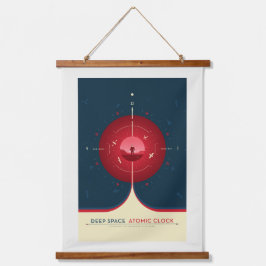 Sci-Fi Ad, Rode atoomklok, Deep Space Hangend Wandkleed
