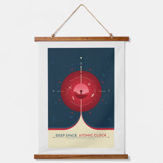 Sci-Fi Ad, Rode atoomklok, Deep Space Hangend Wandkleed (Voorkant)