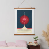 Sci-Fi Ad, Rode atoomklok, Deep Space Hangend Wandkleed (Slaapkamer)