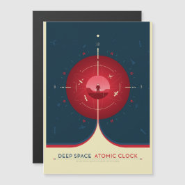 Sci-Fi Ad, Rode atoomklok, Deep Space Magnetische Uitnodiging