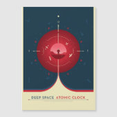 Sci-Fi Ad, Rode atoomklok, Deep Space Magnetische Uitnodiging (Voorkant)