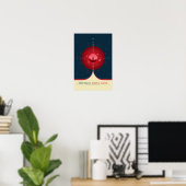 Sci-Fi Ad, Rode atoomklok, Deep Space Poster (Thuiskantoor)