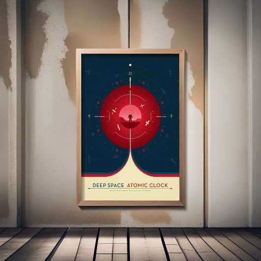 Sci-Fi Ad, Rode atoomklok, Deep Space Poster