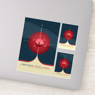 Sci-Fi Ad, Rode atoomklok, Deep Space Sticker