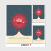 Sci-Fi Ad, Rode atoomklok, Deep Space Sticker (Vel)