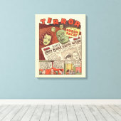 Sci-Fi Adventure Terror of the Green Faces Canvas Afdruk (Insitu (Houten vloer))