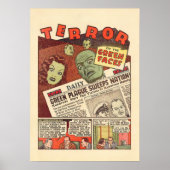  Sci-Fi Adventure Terror of the Green Faces Poster (Voorkant)