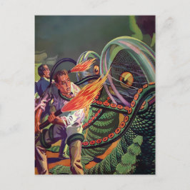 Sci-Fi Alien Fight Briefkaart
