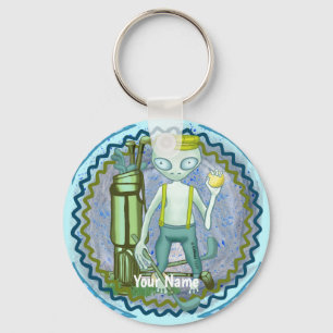 sci-fi Alien Golf-sleutelhanger Sleutelhanger