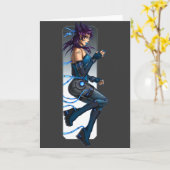 Sci-Fi Anime Girl Kaart (Gele Bloem)