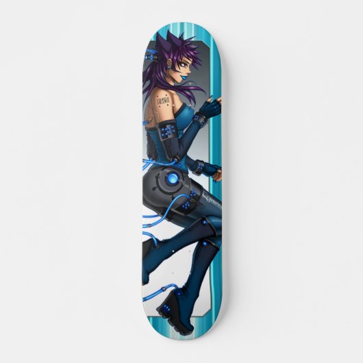 Sci-Fi Anime Girl Persoonlijk Skateboard (Voorkant)