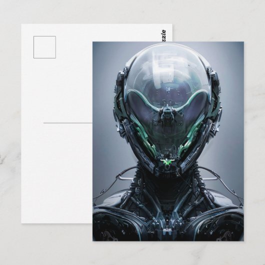 Sci Fi Assassin Cyberpunk Hunter Droid Briefkaart (Voorkant / Achterkant)