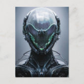 Sci Fi Assassin Cyberpunk Hunter Droid Briefkaart (Voorkant)