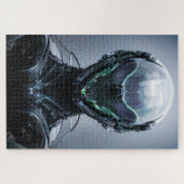 Sci Fi Assassin Cyberpunk Hunter Droid Legpuzzel (Horizontaal)