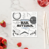 SCI-FI Bar Bat Mitzvah Party Napkin Servetten (Insitu)