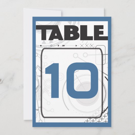 SCI-FI Bar Bat Mitzvah Table Seating Kaart (Achterkant)