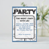 SCI-FI Bar Bat Mitzvah Uitnodigingskaart Kaart (Staand voorkant)