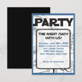 SCI-FI Bar Bat Mitzvah Uitnodigingskaart Kaart (Voorkant / Achterkant)