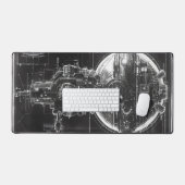 Sci-Fi Base Black Diagram Bureaumat (Keyboard & Muis)