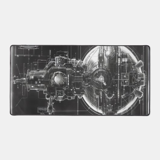 Sci-Fi Base Black Diagram Bureaumat (Voorkant)