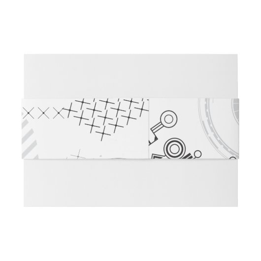 SCI-FI Bat Mitzvah Belly Wrap Band Uitnodigingen Wikkel (Achterkant Voorbeeld)