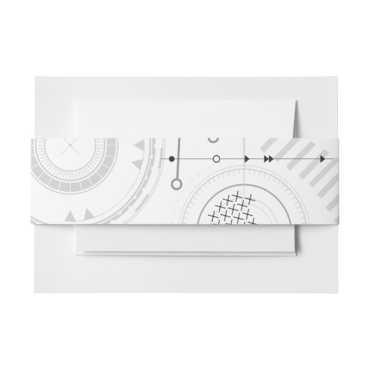 SCI-FI Bat Mitzvah Belly Wrap Band Uitnodigingen Wikkel (Voorkant Voorbeeld)