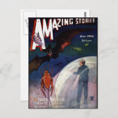  Sci Fi boekomslag art Inner World 1935 Briefkaart (Voorkant / Achterkant)