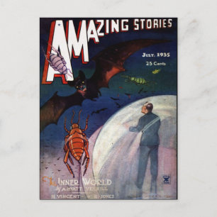 Sci Fi boekomslag art Inner World 1935 Briefkaart