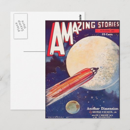  Sci Fi boekomslag Een andere dimensie Briefkaart (Voorkant / Achterkant)