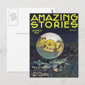 Sci Fi boekomslag in de kunstruimte Briefkaart (Voorkant / Achterkant)