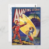  Sci Fi boekomslag Kunstkunst Stranwezens Briefkaart (Voorkant / Achterkant)