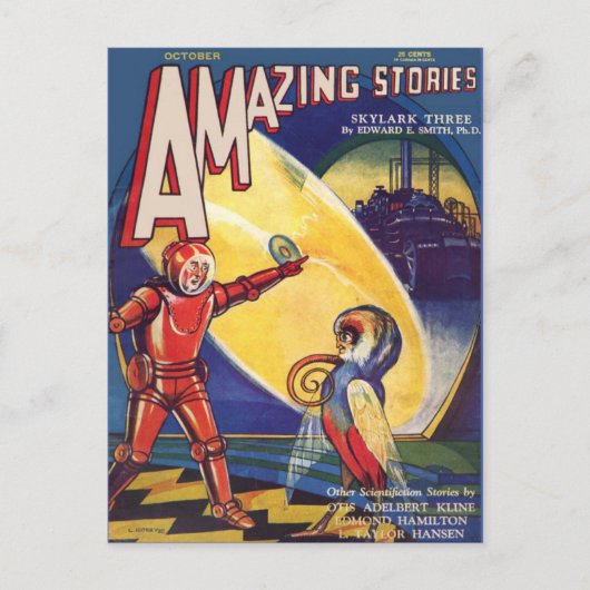  Sci Fi boekomslag Kunstkunst Stranwezens Briefkaart (Voorkant)