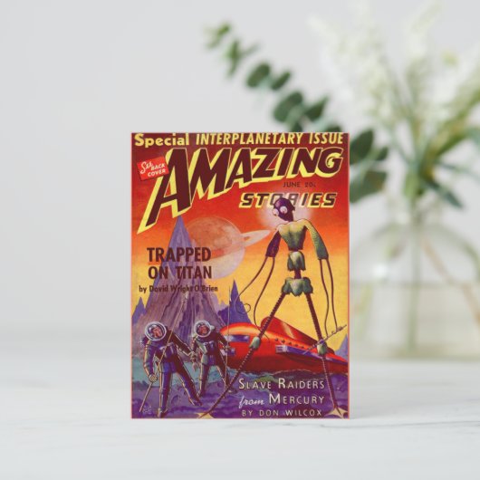 Sci Fi boekomslag Kunstruimte Briefkaart (Staand voorkant)