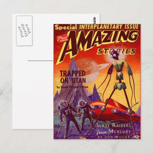  Sci Fi boekomslag Kunstruimte Briefkaart (Voorkant / Achterkant)