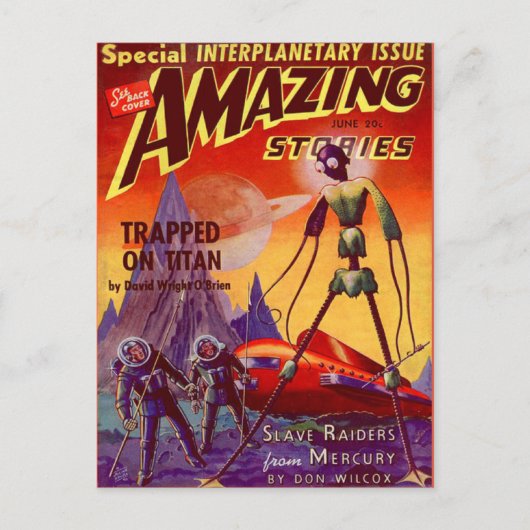  Sci Fi boekomslag Kunstruimte Briefkaart (Voorkant)